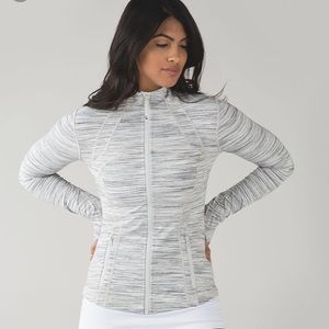 lululemon athletica Heathered White and Gray Define Jacket